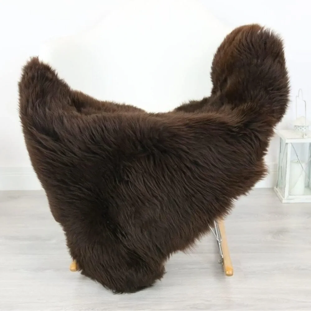 New Premium Genuine Sheepskin Rug Brown Real Australia Sheepskin Natural Luxury